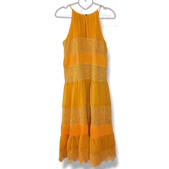 Anthropologie HD InParis Vallanella Dress In Marigold Yellow Size XS $250 - Picture 8 of 11